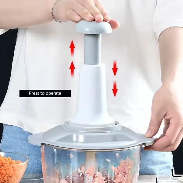 1 Pc Hand Push Manual Food Chopper - 1.5 Liter