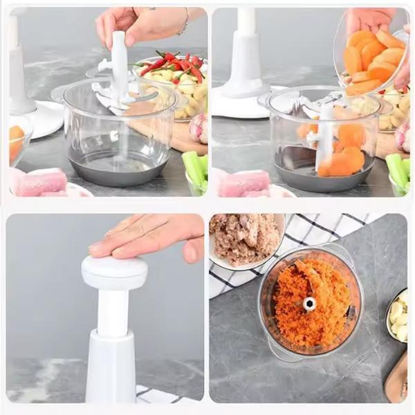 1 Pc Hand Push Manual Food Chopper - 1.5 Liter